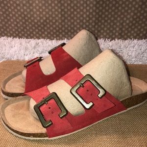 Yokono Sandal in Reddish Leather